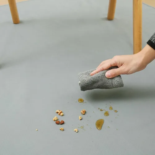 Miniatura 3 de Alfombrilla antideslizante para debajo de la silla alta/Artes y manualidades de CLCROBD, 51" Alfombrilla antideslizante para bebé contra Gris