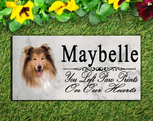 Miniatura 2 de Broad Bay Collie Dog Memorial Stone - Placa de lápida personalizada para exteriores