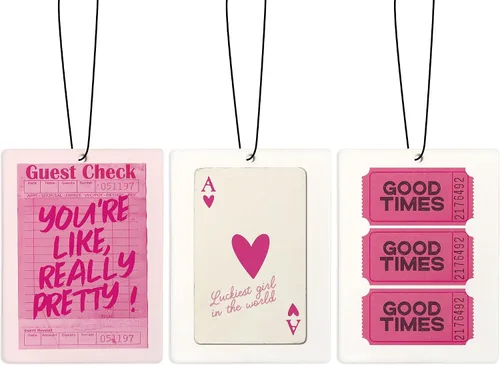 Miniatura 8 de Ambientador de coche Cute Coquette con lazo rosa, ambientador de bola de discoteca Preppy Y2K con tarjeta de acetato de cereza, ambientador colgante