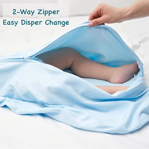 Miniatura 5 de Saco de dormir 100% algodón orgánico para bebé 0.5 TOG saco de dormir sin mangas para bebé de 12 a 18 meses, manta para envolver al bebé, cremallera