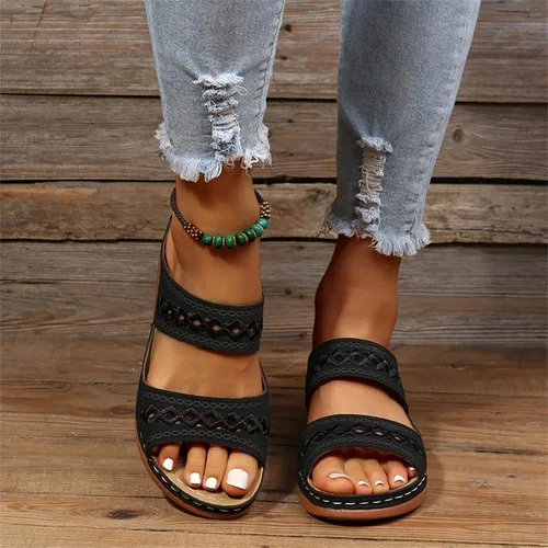 Miniatura 4 de Ladmiple Sandalias ortopédicas para mujer con soporte de arco para verano, sandalias ortopédicas para pies planos, cómodas sandalias para caminar