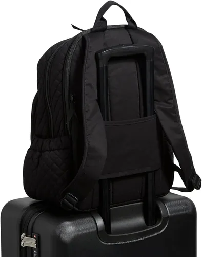 Miniatura 6 de Vera Bradley Mochila Campus de Algodón para Mujer, Negro algodón reciclado