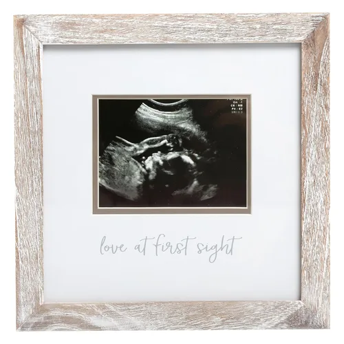 Miniatura 8 de Pearhead Love At First Sight - Marco de fotos de madera para sonogramas, marco de anuncio de embarazo con ultrasonido, decoración ideal para niños