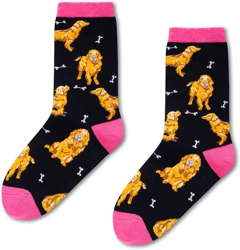 Miniatura 3 de HAPPYPOP Calcetines novedosos Bulldog Corgi de pollo, divertidos regalos de dinosaurio de perro salchicha de abeja para amantes de los animales