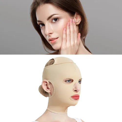 Miniatura 4 de Cinturón de dormir de cara completa, reutilizable, en forma de V, para adelgazar, correa para mascarilla, moldeador de masaje fino, cinturón facial