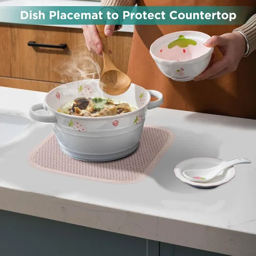 Miniatura 6 de GeeRic Tapete de microfibra para secar platos, almohadilla de secado de platos de cocina súper absorbente para el día de la independencia, tapetes