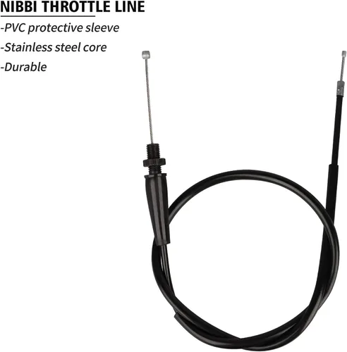 Miniatura 2 de NIBBI Cable de acelerador 93.5cm, repuesto universal para motocicleta de 36.8" cable de acelerador ajustable, para dirt bike pit bike YAMAHA