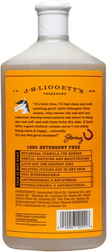 Miniatura 2 de J·R·LIGGETT'S Champú líquido de caballo botánico para pieles sensibles Fórmula de champú biodegradable hipoalergénico para caballos 100%