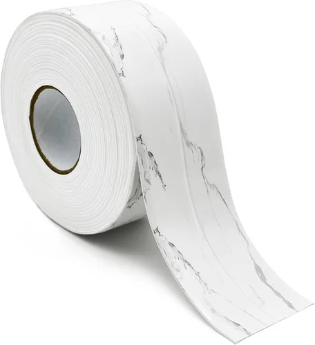 UIOCSSC Tira de cinta de calafateo, 1.5 pulgadas x 10.5 pies, tira selladora autoadhesiva para baño y cocina, cinta de sellado impermeable de PVC