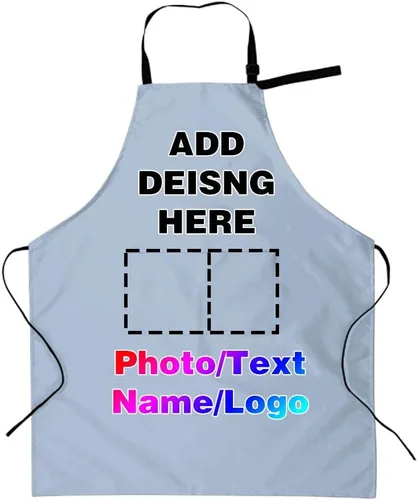 Miniatura 40 de Delantales personalizados para mujeres y hombres, delantal personalizado con logotipo de texto fotográfico, delantales de cocina personalizados
