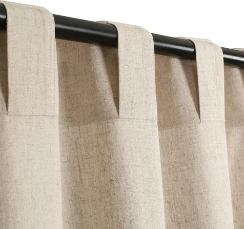 Miniatura 3 de HOMIDATE Paneles de Cortinas de Lino de Linaza de 63 Pulgadas - Juego Natural de 2, Cortinas Ligeras para Ventanas, Cortinas de Lino de Algodón
