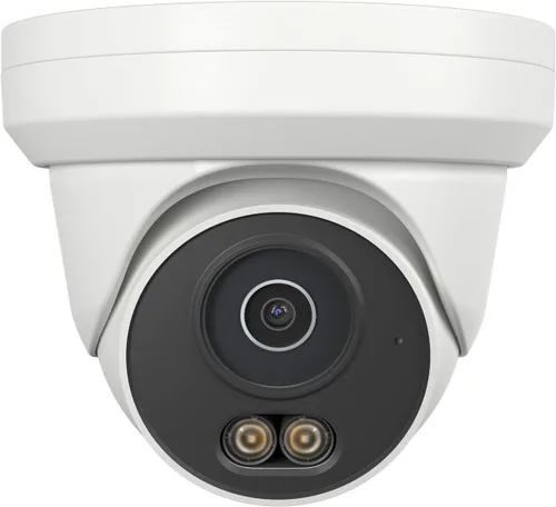 UNILOOK Cámara PoE de 4 MP, Cámara de seguridad IP PoE de torreta para interiores y exteriores con cable, visión nocturna de doble luz inteligente,