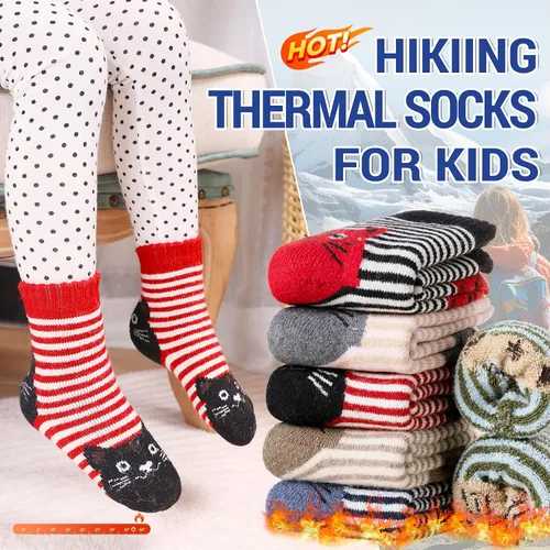 Miniatura 80 de Eocom 6 pares de calcetines de invierno cálidos de lana para niños y niñas