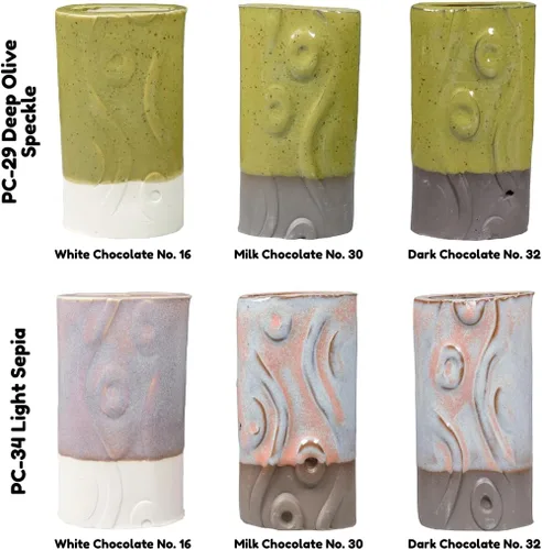 Miniatura 4 de AMACO Potter's Choice High Fire Glazes - Esmalte de 6 pintas, paquete de clase No. 3, 6 colores surtidos, cono de fuego medio alto en capas 5-6 (PC)