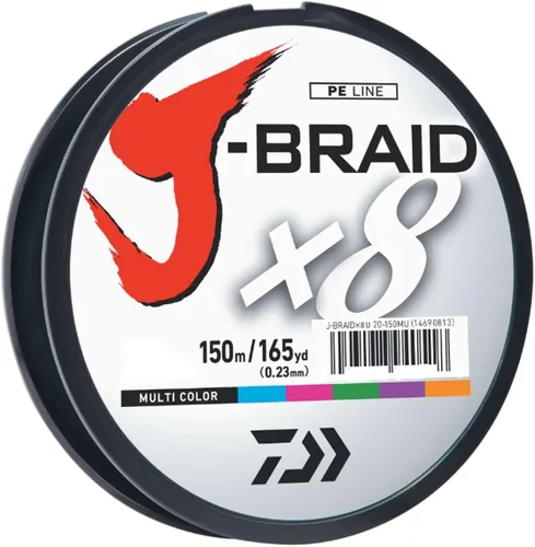 Miniatura 15 de Daiwa J-Braid Línea trenzada redonda tejida de 8 filamentos, 150 m