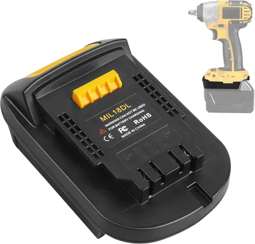 Adaptador Convertidor de Batería ZLWAWAOL MIL18DL, Compatible con Baterías de Litio Milwaukee de 18 V Convierte a Baterías de Litio Dewalt de 20 V,