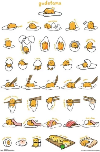 Miniatura 19 de Trends International - Póster de Gudetama con diseño de cuadrícula, para pared, 14.725 x 22.375 pulgadas, versión con marco de madera tipo granero