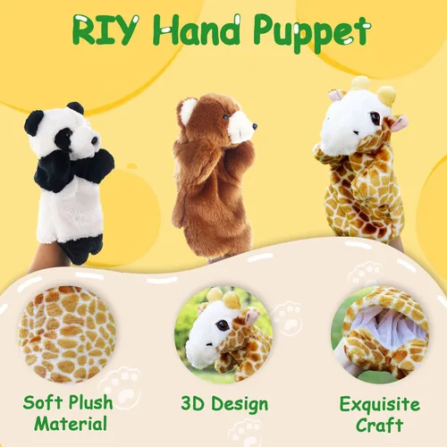 Miniatura 6 de RIY Marioneta de mano - Animales de granja Amigos Marionetas educativas Pato