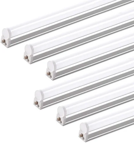Miniatura 13 de Barrina T5 - Luz LED para tienda de 4 pies, 2 cables de alimentación de 6500 K, blanco súper brillante, 2200 lm, 20 W, lámpara de techo comercial