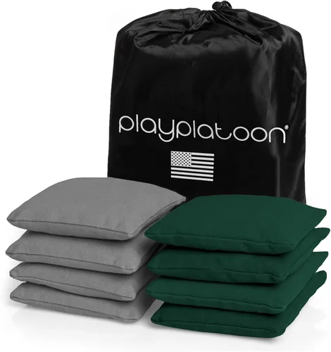 Miniatura 10 de Play Platoon Bolsas de Cornhole Resistentes a la Intemperie - Juego de 8 Bolsas de Frijoles Reglamentarias para Lanzar - Tamaño y Peso Profesional