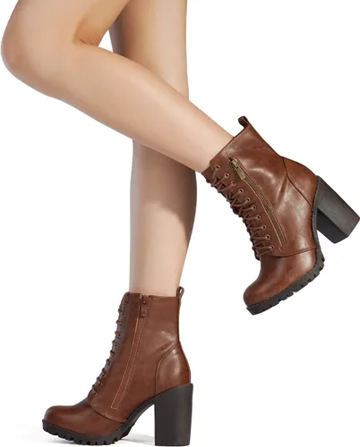 Miniatura 5 de DREAM PAIRS - Botines de tacón grueso para mujer
