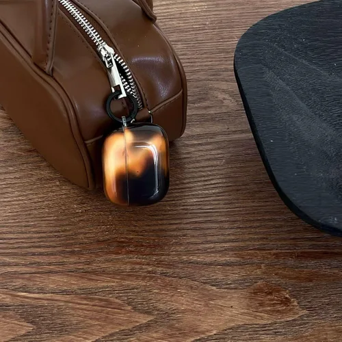 Miniatura 5 de Linda funda para AirPod 1/2 generación con cerradura, diseño de tortuga vintage con diseño de animal retro y elegante diseño de leopardo brillante