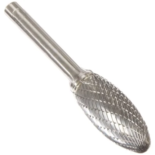 Miniatura 30 de Drill America SA-1 Rebaba de carburo/lima giratoria cilíndrica de doble corte para amoladora de troquel de 1/4" de diámetro x 5/8" de longitud