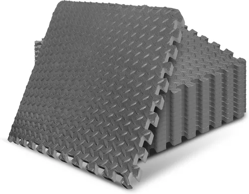 Miniatura 19 de Yes4All 24SQFT-120SQFT - Tapete de ejercicio de rompecabezas para gimnasio en casa, baldosas de espuma EVA entrelazadas con borde