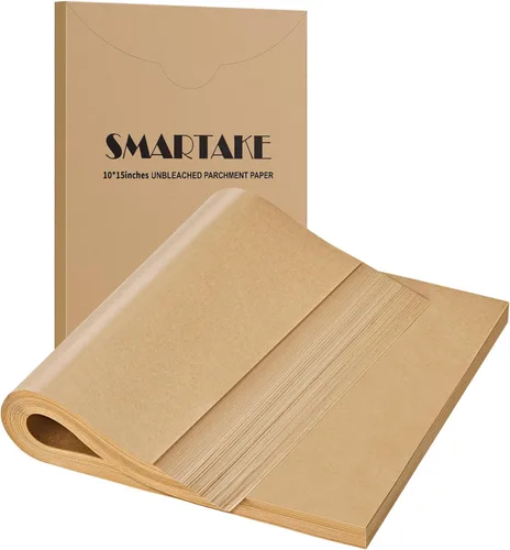 Miniatura 15 de SMARTAKE - 200 hojas de papel pergamino para hornear, 16x24 pulgadas, anti-adherente, pre-cortadas, para hornear, asar, freidora, pan, taza