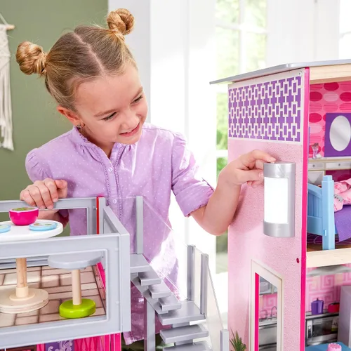 Miniatura 4 de KidKraft Casa de ciudad para muñecas con muebles para niñas