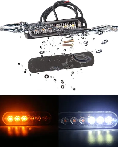 Miniatura 3 de YONGMING 6 luces LED estroboscópicas intermitentes de emergencia para camiones, vehículos, coches, mini parrilla, luces estroboscópicas de 12 V