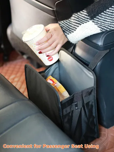 Miniatura 5 de Ginsco Bote de Basura para Auto de 3 Galones con Tapa Abierta, Bolsa de Basura Colgante para Auto de Gran Capacidad a Prueba de Fugas con Forro