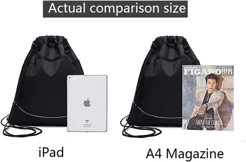 Miniatura 6 de STAY GENT - Mochila con cordón de baloncesto para niños, mochila de fútbol plegable, bolsa de gimnasio, mochila deportiva con bolsa de malla