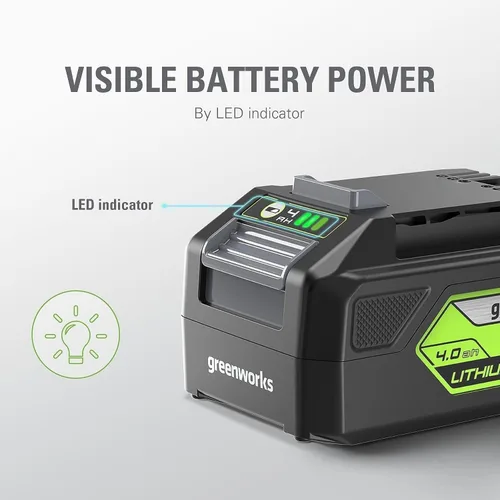 Miniatura 3 de Greenworks - Batería de iones de litio de 24 V y 4.0 Ah (batería original Greenworks/ compatible con 125+ herramientas)