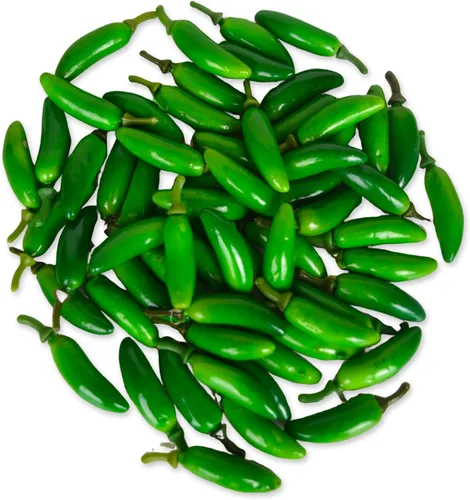 60 piezas de simulación artificial realista de chile pequeño falso vegetal verde pimienta para decoración de cocina del hogar (verde)