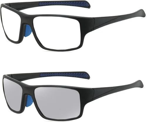 Miniatura 10 de Gafas de lectura de lente completa fotocromáticas envolventes para hombres cuadrados deportes transición lupa lectores gafas de sol UV400