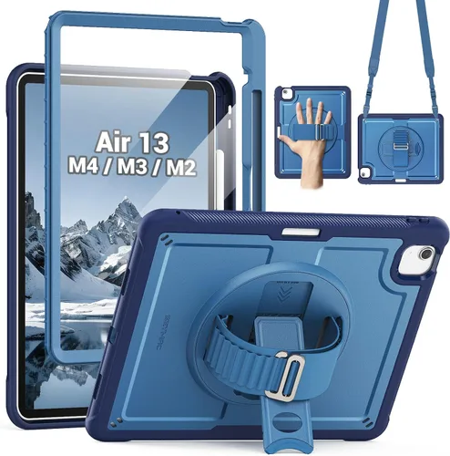 Miniatura 13 de SEYMAC Funda protectora a prueba de golpes para iPad Air de 11 pulgadas M4, M3, M2 (2026/2025/2024), funda protectora a prueba de golpes