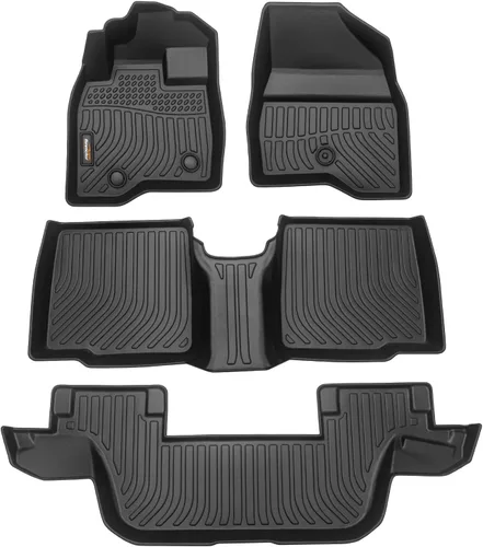 Miniatura 30 de Alfombrillas de TPE para Toyota Highlander 2014-2019 7 y 8 asientos, protección para todo tipo de clima, forros de piso de automóvil resistentes