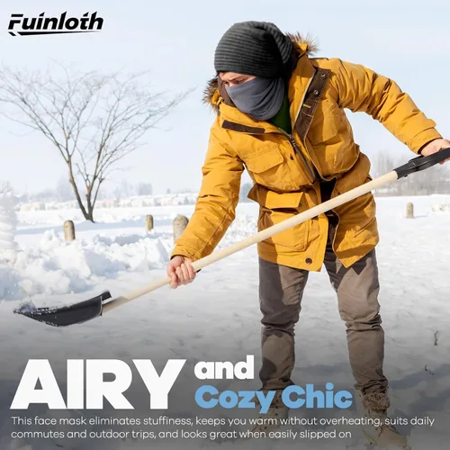 Miniatura 5 de Fuinloth Paquete de 2 polainas de invierno para el cuello, bufanda calentadora de forro polar para clima frío para hombres y mujeres