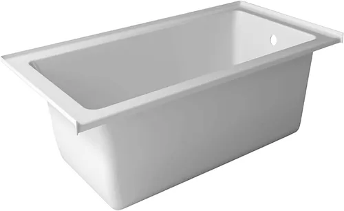 Miniatura 2 de Fine Fixtures - Tina de inmersión blanca con reborde incorporado para azulejos, material acrílico de fibra de vidrio (60 x 30 x 19 pulgadas, derecha)