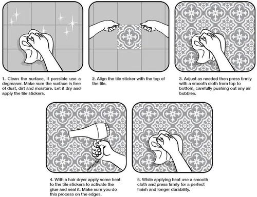 Miniatura 8 de 25 calcomanías de azulejos estilo mandala, murales tradicionales de bricolaje de 4 x 4 pulgadas, azulejos impermeables a prueba de aceite, Mtl-01