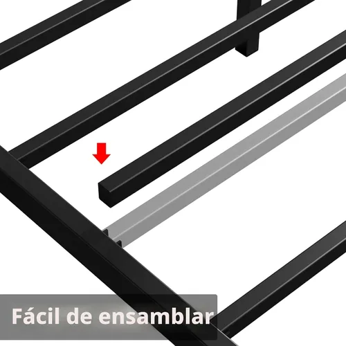 Miniatura 8 de LIKIMIO Base de cama California King, cabecera de almacenamiento con estación de carga, sólida y estable, sin ruido, no necesita somier, fácil