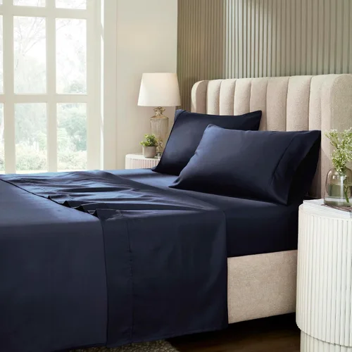 Miniatura 19 de Superior 1200 Thread Count Cotton Blend Sheet Set, Deep Pocket Sheets, 1 Elastic Deep Pocket Fitted Sheet, 1 Flat Sheet, 2 Pillowcases, Cotton Rich