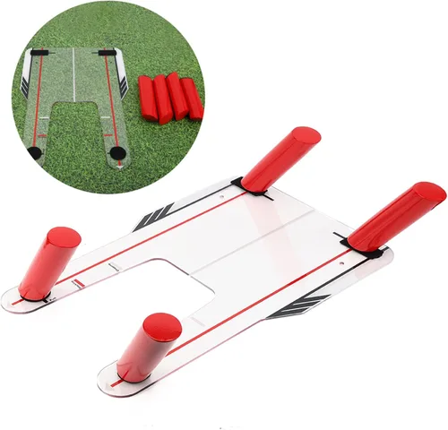 Miniatura 3 de Trampa de trampa 49 × 33 × 4 4 varillas entrenador espejo trampa base swing entrenamiento ejercitador equipo de práctica