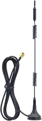 Antena WiFi de doble banda 2.4GHz 5GHz 5.8GHz 12dBi 0.14 oz Base magnética SMA Antena macho para enrutador WiFi, repetidor de señal repetidor,