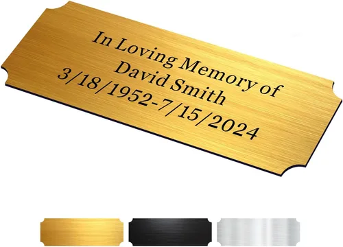 Miniatura 16 de Placas de Nombre Grabadas 1" x 3" Placa de Nombre para Urna Grabada Placas de Trofeo Placas de Nombre para Urnas Placas de Latón Grabadas