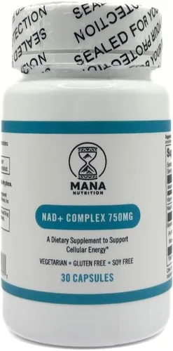 Miniatura 5 de Complejo NAD+ de 750 mg – con niacina y vitamina C – vegano, sin gluten, sin OMG – 30 cápsulas Cellular Energy, Healthy Aging & Mitochondrial