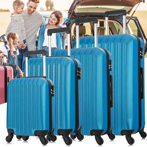 Miniatura 2 de yotefe Juego de maletas rígidas, equipaje de viaje con ruedas, juego de maleta, maleta giratoria para mujeres y hombres, Azul, Juego de equipaje