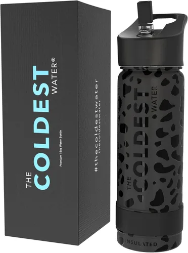 Miniatura 45 de Coldest - Botella para agua con tapa que incluye pajilla, térmica y metálica (acero inoxidable), para hombres y mujeres, color morado