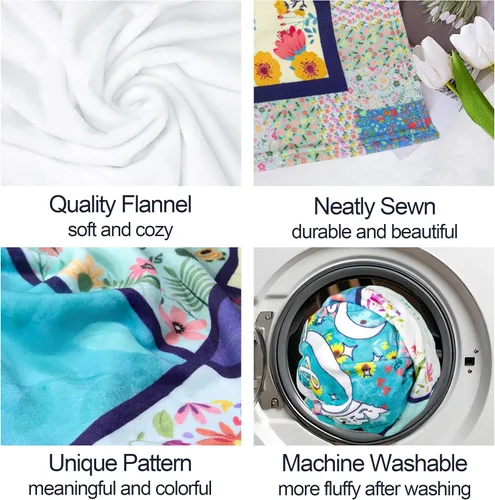 Miniatura 4 de 50th Birthday Gifts for Women Blanket, 50 Year Old Birthday Gifts for Women, Gifts for 50 Year Old Woman, 50th Birthdays Decoration Throw Blanket